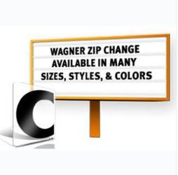 Wagner Zip-Change® Sign Letters