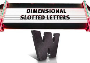 Slotted Sign Letters