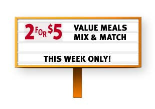 2 for $5 Double Span Over