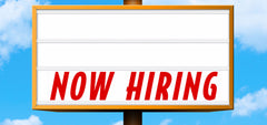 'Now Hiring' Word Panel - Starting at $54.95. Prices vary by size.