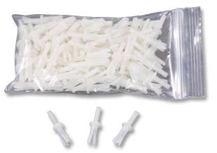 White rivets for attaching track to a sign face.